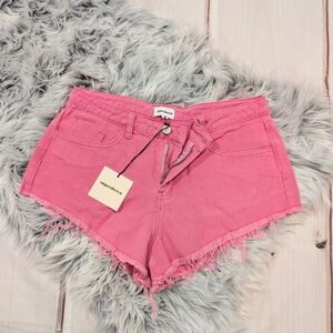 Superdown Domonique Pink Jean Shorts